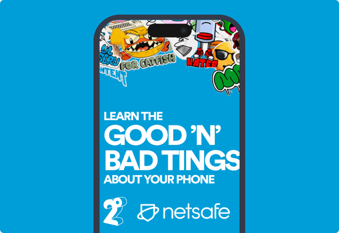 A screenshot on a mobile phone with the heading Learn Good 'n' Bad Tings about your phone