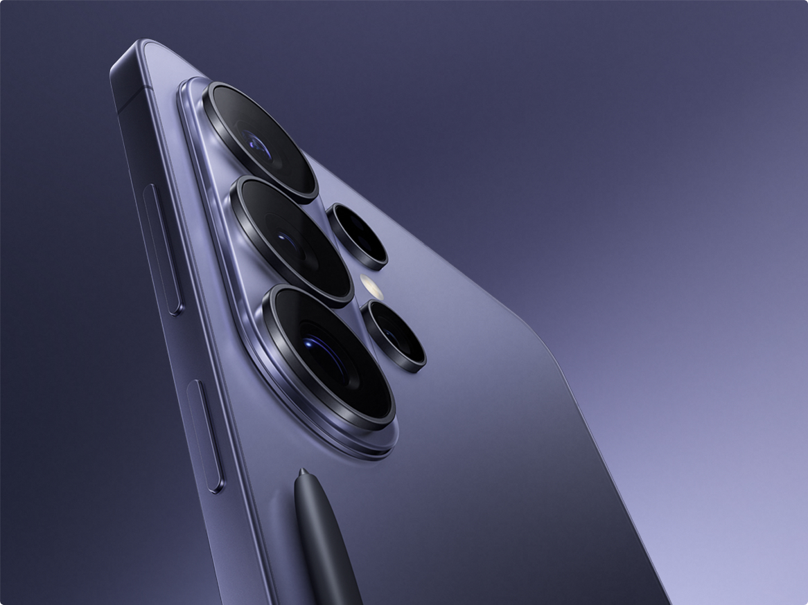 Samsung Galaxy S26 Ultra on a purple background